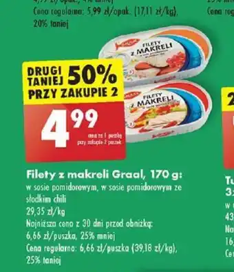 Biedronka Filety z makreli Graal 170 g oferta
