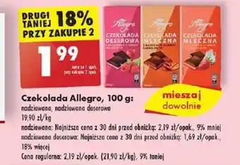 Biedronka Czekolada Allegro 100 g oferta