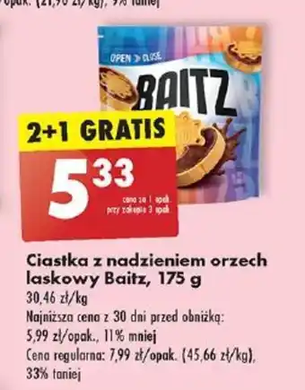 Biedronka Ciastka z nadzieniem orzech laskowy Baitz 175 g oferta