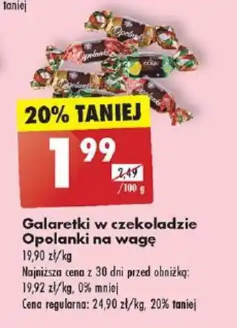 Biedronka Galaretki w czekoladzie Opolanki 100g oferta