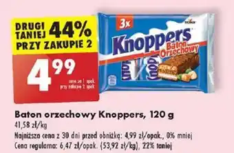 Biedronka Baton orzechowy Knoppers 120 g oferta