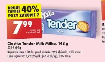 Biedronka Ciastka Tender Milk Milka 148 g oferta