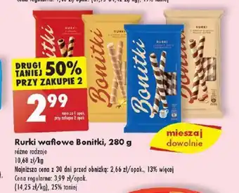 Biedronka Rurki waflowe Bonitki 280 g oferta