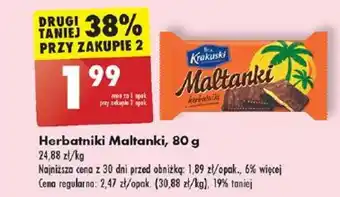 Biedronka Herbatniki Maltanki 80 g oferta