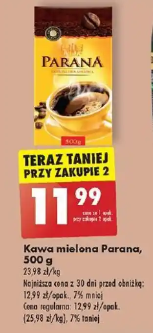 Biedronka Kawa mielona Parana 500 g oferta