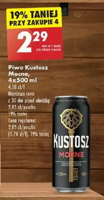 Biedronka Piwo Kustosz Mocne, 500 ml oferta