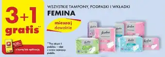 Biedronka WSZYSTKIE TAMPONY, PODPASKI I WKŁADKI FEMINA oferta