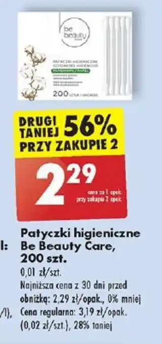 Biedronka Patyczki higieniczne Be Beauty Care 200 szt. oferta