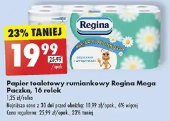 Biedronka Papier toaletowy rumiankowy Regina Mega Paczka, 16 rol. oferta