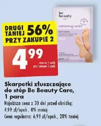 Biedronka Skarpetki złuszczające do stóp Be Beauty Care, 1 para oferta