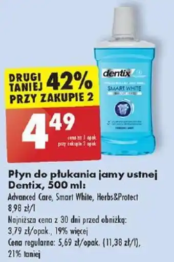 Biedronka Płyn do płukania jamy ustnej Dentix, 500 ml oferta