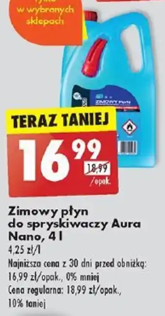 Zimowy płyn do spryskiwaczy Aura Nano, 4 l