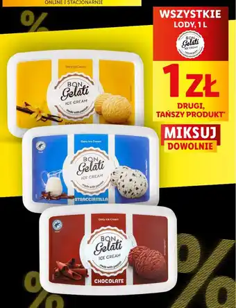 Lidl WSZYSTKIE LODY, 1 L BON Gelati oferta