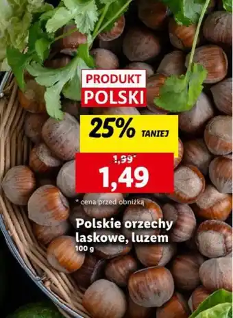Lidl Polskie orzechy laskowe, luzem 100 g oferta