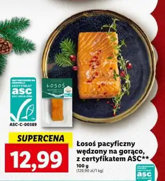 Lidl Łosoś pacyficzny wędzony na gorąco, z certyfikatem ASC 100 g oferta