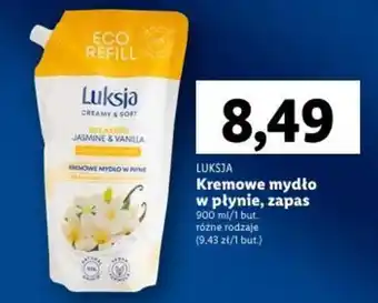Lidl LUKSJA Kremowe mydło w płynie, zapas 900 ml oferta