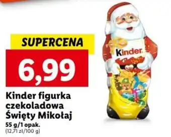 Lidl Kinder figurka czekoladowa Święty Mikołaj 55g oferta