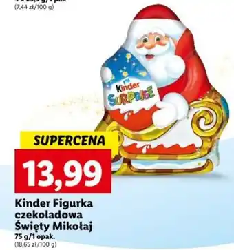 Lidl Kinder Figurka czekoladowa Święty Mikołaj 75g oferta