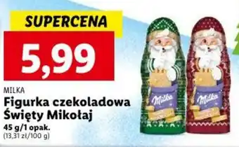 Lidl MILKA Figurka czekoladowa Święty Mikołaj 45g oferta