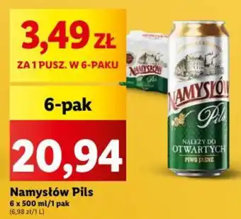 Lidl Namysłów Pils 6 x 500 ml oferta