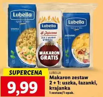Lidl LUBELLA Makaron zestaw 2 + 1: uszka, łazanki, krajanka 1 zestaw oferta