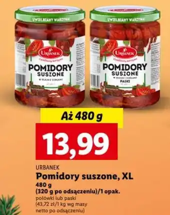 Lidl URBANEK Pomidory suszone, XL 480 g oferta