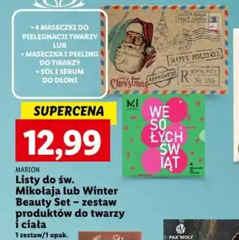 Lidl MARION Listy do św. Mikołaja lub Winter Beauty Set - zestaw produktów do twarzy i ciała oferta