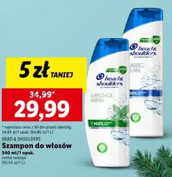 Lidl HEAD & SHOULDERS Szampon do włosów 540ml oferta