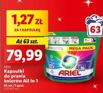 Lidl ARIEL Kapsułki do prania kolorów All in 1 63szt oferta
