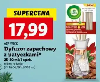 Lidl AIR WICK Dyfuzor zapachowy z patyczkami 25-30ml oferta
