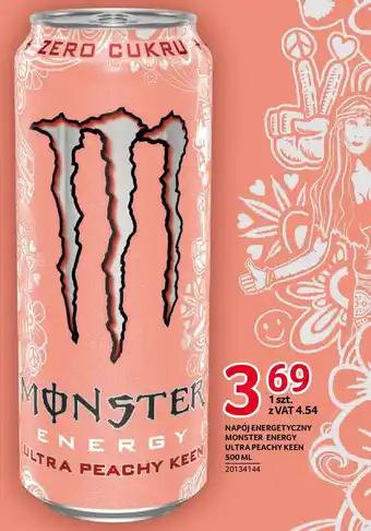 Selgros NAPÓJ ENERGETYCZNY MONSTER ENERGY ULTRA PEACHY KEEN 500 ml oferta