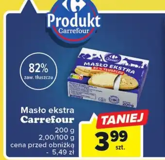 Carrefour Masło ekstra Carrefour 200g oferta