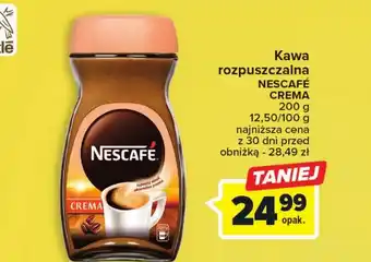 Carrefour Kawa rozpuszczalna NESCAFÉ CREMA 200g oferta