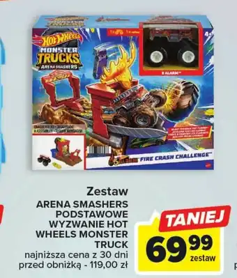 Carrefour Zestaw ARENA SMASHERS PODSTAWOWE WYZWANIE HOT WHEELS MONSTER TRUCK oferta