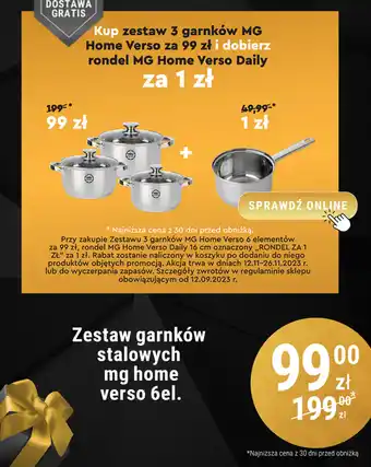 Zestaw garnków stalowych mg home verso 6el.