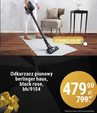 Biedronka Odkurzacz pionowy berlinger haus, black rose, bh/9154 oferta