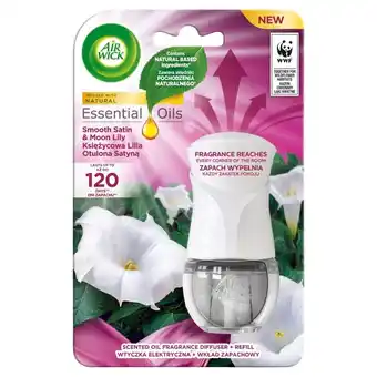 Netto Air wick essential oils elektryczny odświeżacz i wkład księżycowa lilia otulona satyną 19 ml oferta