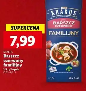 Lidl Krakus barszcz czerwony familijny 1,5 l oferta
