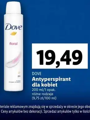 Lidl Dove floral antyperspirant w aerozolu 200 ml oferta