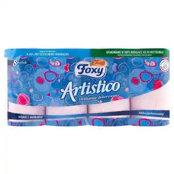 Kaufland Foxy artistico papier toaletowy delikatnie dekorowany różowy 8 rolek oferta