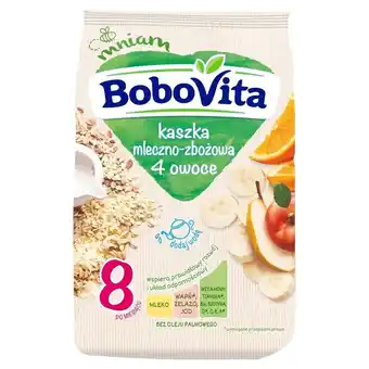Biedronka Bobovita kaszka mleczno-zbożowa 4 owoce po 8 miesiącu 230 g oferta
