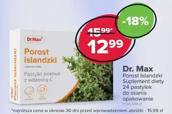 Drogeria Dr.Max Dr. Max Porost Islandzki Suplement diety 24 tabl. oferta