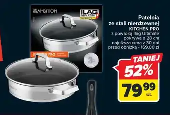 Carrefour Patelnia ze stali nierdzewnej KITCHEN PRO oferta