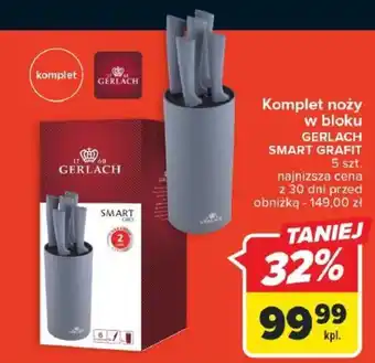 Carrefour Komplet noży w bloku GERLACH SMART GRAFIT 5 szt. oferta