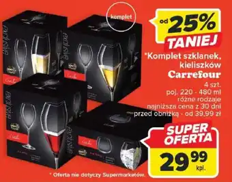 Carrefour Komplet szklanek, kieliszków Carrefour 4 szt. oferta