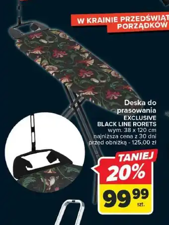 Carrefour Deska do prasowania EXCLUSIVE BLACK LINE RORETS oferta