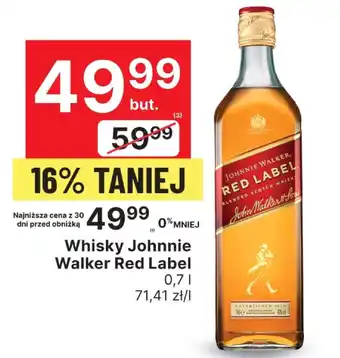 Delikatesy Centrum Whisky Johnnie Walker Red Label 0,7 l oferta