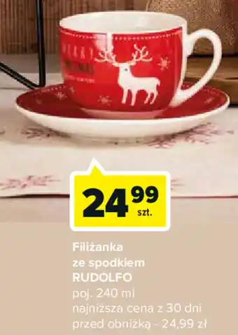 Carrefour Filiżanka ze spodkiem RUDOLFO 240ml oferta