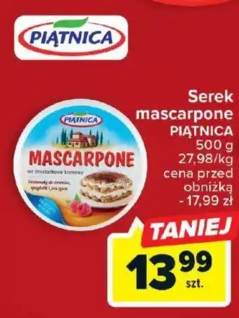 Carrefour Serek mascarpone PIĄTNICA 500g oferta