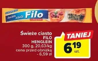 Carrefour Świeże ciasto FILO HENGLEIN 300g oferta